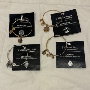 Alex and Ani Gold and Silver Charm Bangles